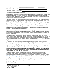 Form WPF JU03.0900 Indian Child Welfare Act Notice (Federal and Washington State) (Bian) - Washington, Page 4