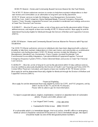 Office of Community Living Program Application - Nevada, Page 2
