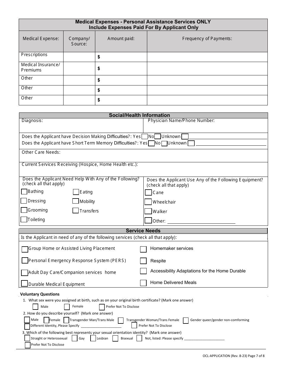 Office of Community Living Program Application - Nevada, Page 7