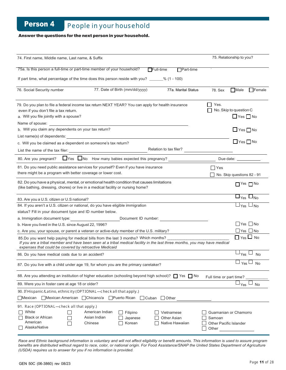 Form GEN50C Application for Services - Alaska, Page 11