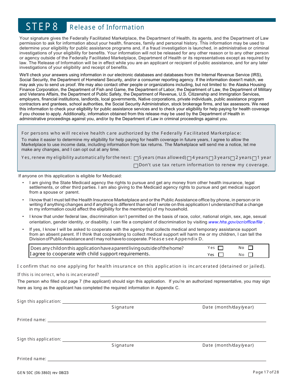 Form GEN50C Application for Services - Alaska, Page 17