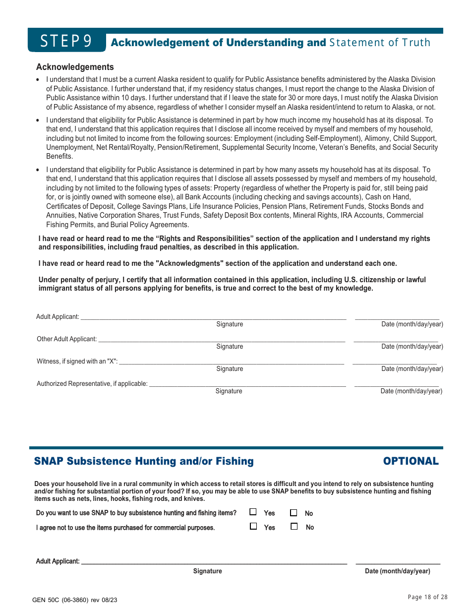 Form GEN50C Application for Services - Alaska, Page 18