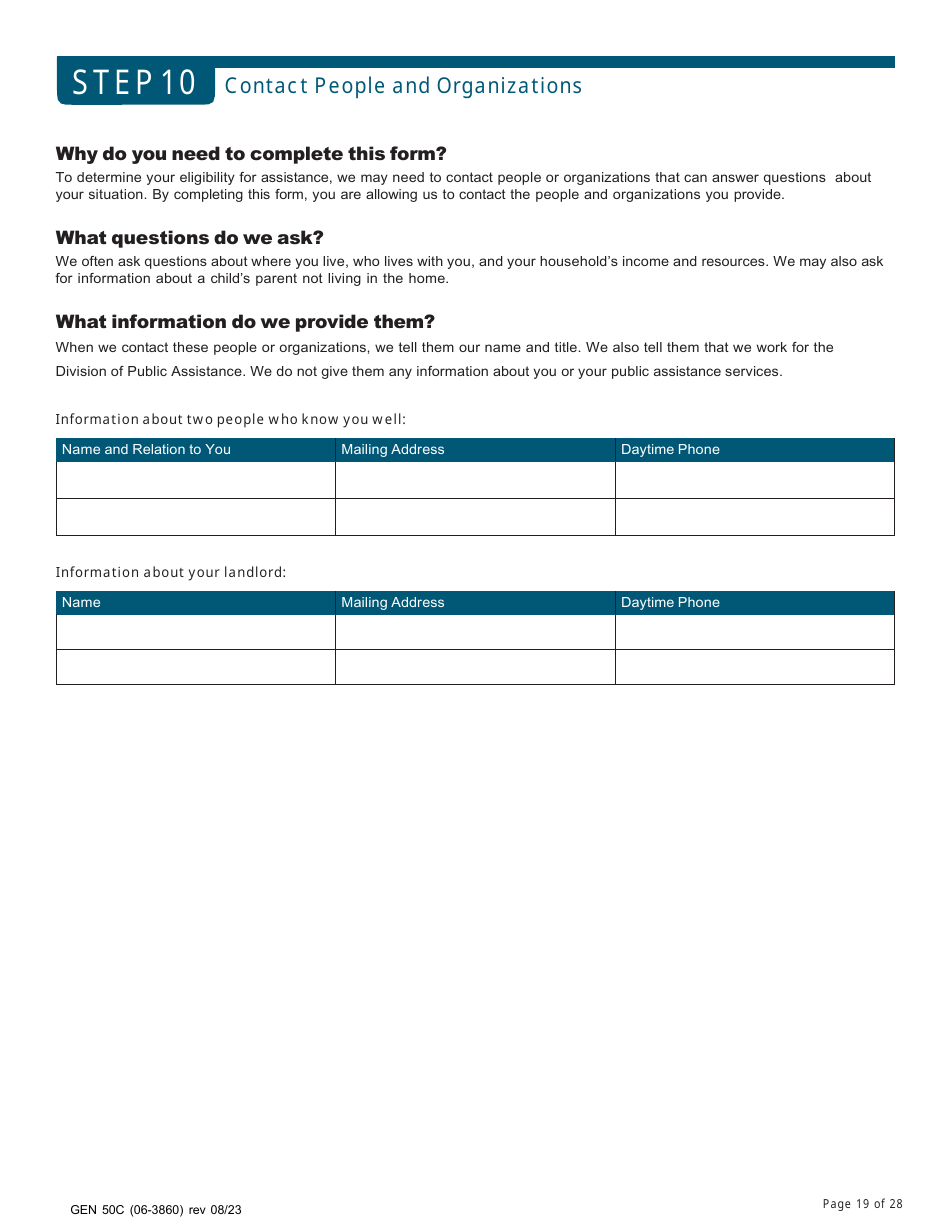 Form GEN50C Application for Services - Alaska, Page 19