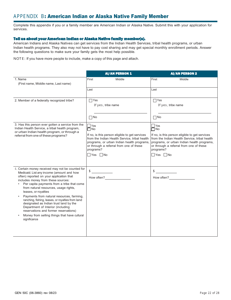 Form GEN50C Application for Services - Alaska, Page 22