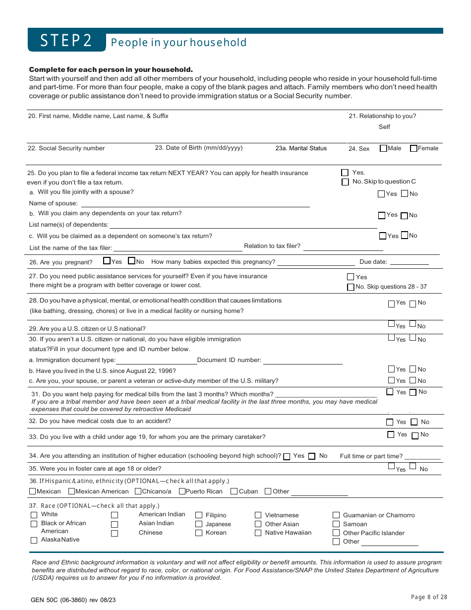Form GEN50C Application for Services - Alaska, Page 8