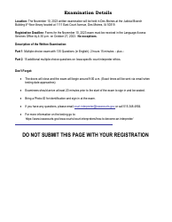 Registration Form for the Court Interpreter Written Exam - Iowa, Page 2