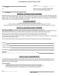 Document preview: Referral to Traffic Safety Program - City of Findlay, Ohio