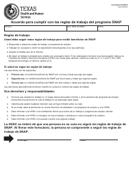 Document preview: Formulario H1808-S Acuerdo Para Cumplir Con Las Reglas De Trabajo Del Programa Snap - Texas (Spanish)