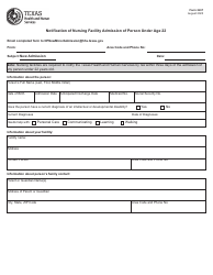 Document preview: Form 2437 Notification of Nursing Facility Admission of Person Under Age 22 - Texas