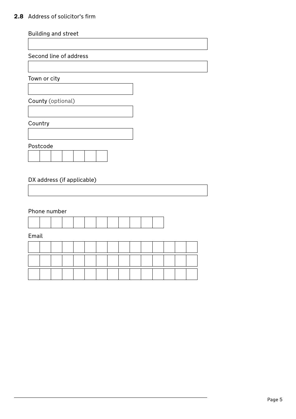 Application for a Divorce or Dissolution (Ending a Civil Partnership) - United Kingdom, Page 5