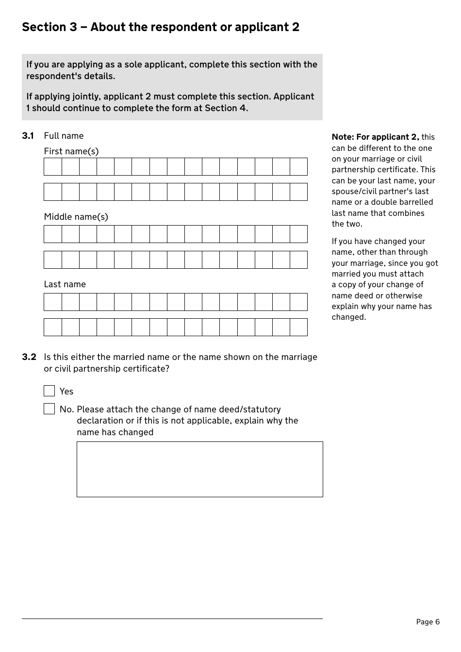 Application for a Divorce or Dissolution (Ending a Civil Partnership) - United Kingdom, Page 6