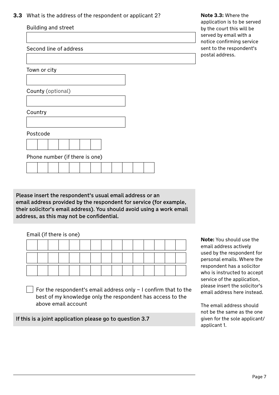 Application for a Divorce or Dissolution (Ending a Civil Partnership) - United Kingdom, Page 7
