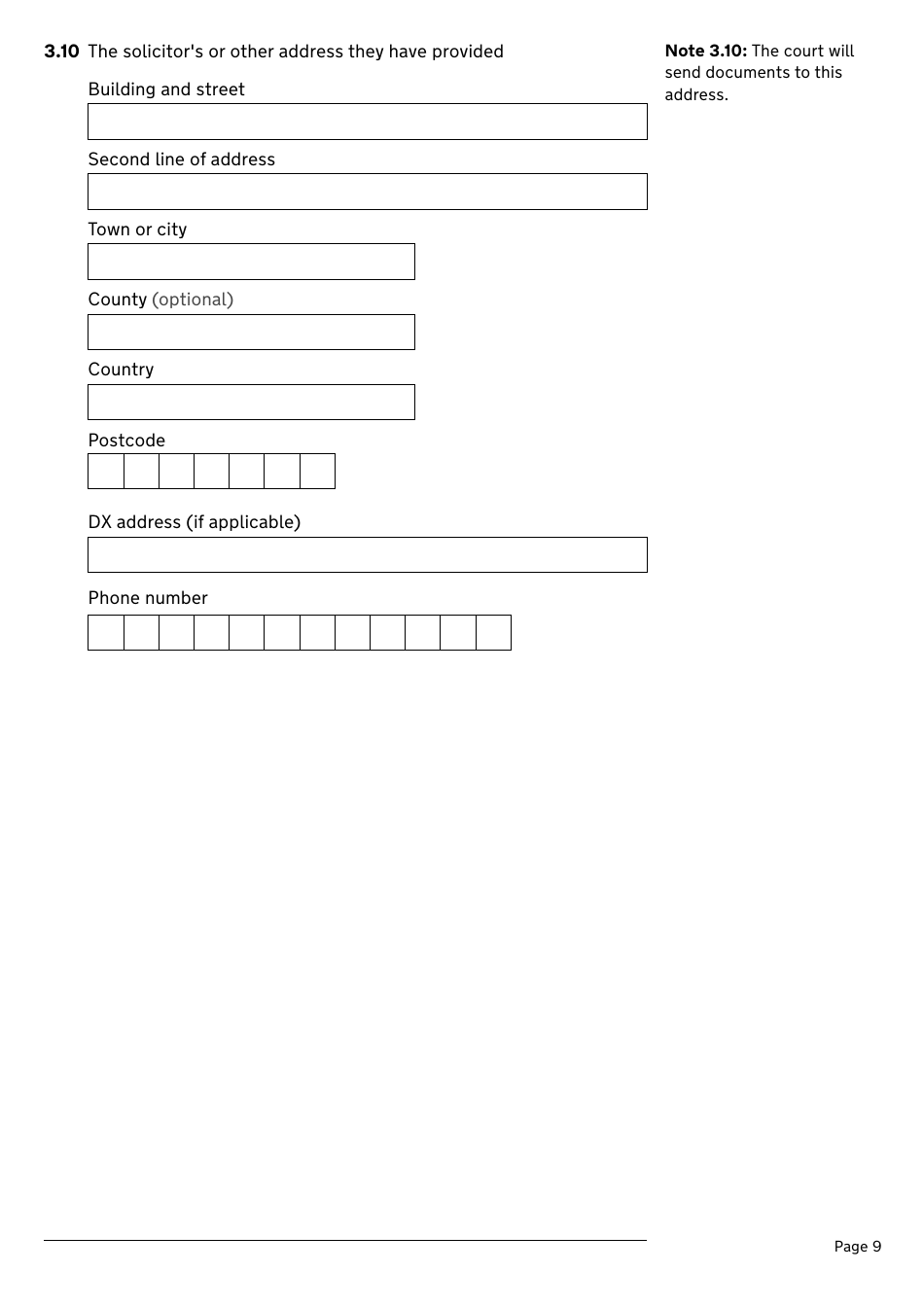 Application for a Divorce or Dissolution (Ending a Civil Partnership) - United Kingdom, Page 9