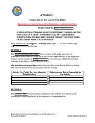 Document preview: Appendix D-1 Resolution of the Governing Body - California, 2023