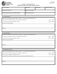 Document preview: Form 6517 Individual Program Plan (Ipp) Service Review - Texas