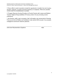 Homekey Interim to Permanent Conversion Completion Form - California, Page 4