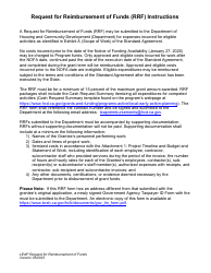 Document preview: Request for Reimbursement of Funds (Rrf) - Leap Grants Program - California