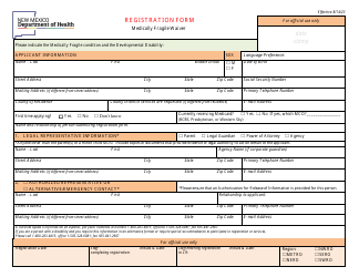 Document preview: Registration Form - Medically Fragile Waiver - New Mexico