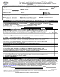 Document preview: Formulario De Administracion De Vacunas Vfc De Nuevo Mexico - New Mexico (Spanish)