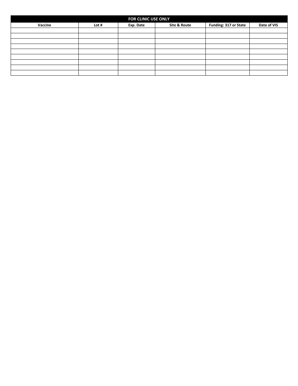 Adult Vaccine Consent Form - New Mexico, Page 2