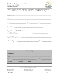 Document preview: DoD Fresh Produce Request Form - Nevada, 2024