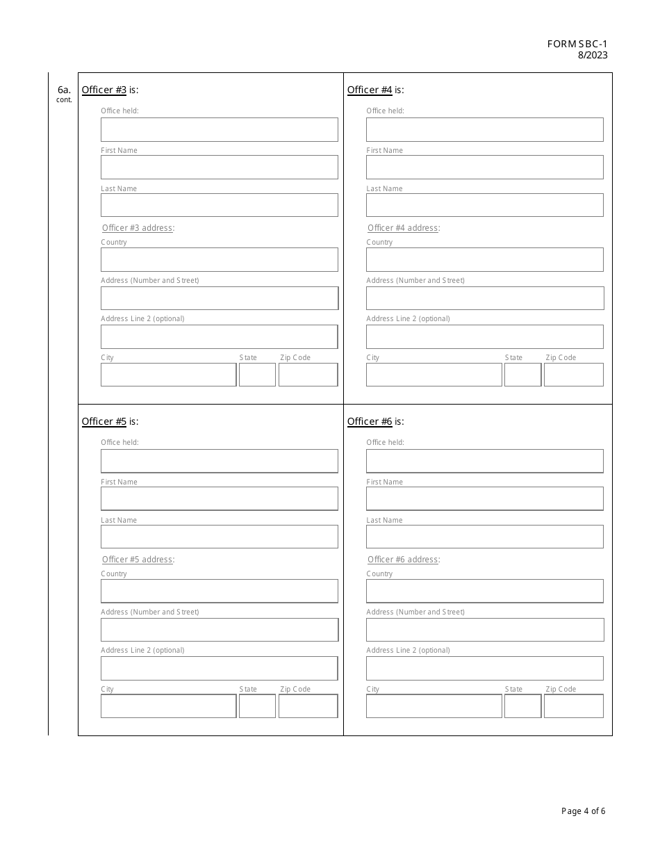 Form SBC-1 Articles of Incorporation for a Hawaii Sustainable Business Corporation - Hawaii, Page 4