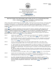 Document preview: Instructions for Form SBC-1 Articles of Incorporation for a Hawaii Sustainable Business Corporation - Hawaii
