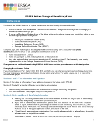 Form D6-PRS Psers Retiree Change of Beneficiary Form - Georgia (United States)
