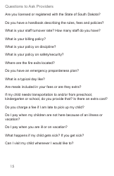 Form CCS-14 Choosing Child Care Handbook - South Dakota, Page 16
