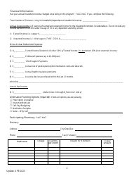 Update/Extension Request Form - Indigent Medication Program - South Dakota, Page 2