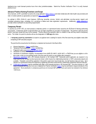 Certified Nurse Practitioner Licensure by Examination Application - South Dakota, Page 2