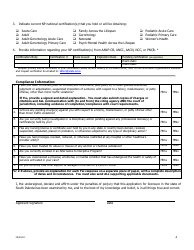 Certified Nurse Practitioner Licensure by Examination Application - South Dakota, Page 4
