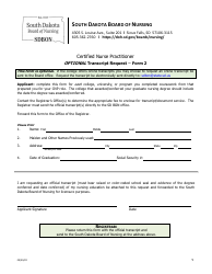 Certified Nurse Practitioner Licensure by Examination Application - South Dakota, Page 5