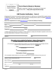 Certified Nurse Practitioner Licensure by Examination Application - South Dakota, Page 6
