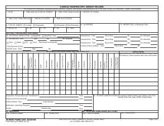 Document preview: 59 MDW Form 1280 Cardiac Respiratory Arrest Record