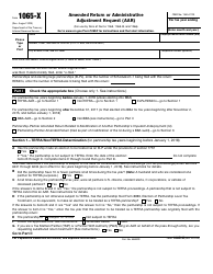 Document preview: IRS Form 1065-X Amended Return or Administrative Adjustment Request (AAR)