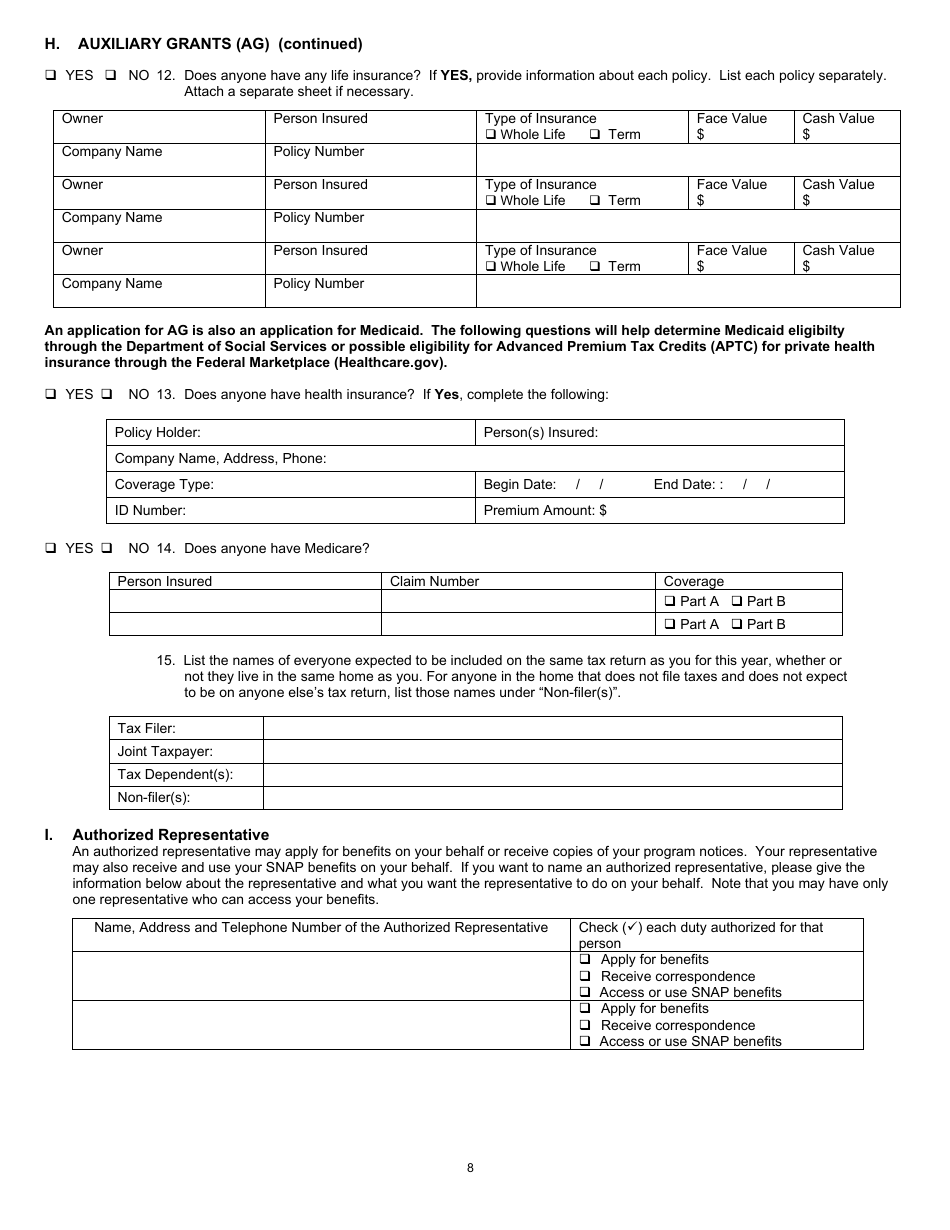 Form 032-03-1100-39-ENG Application for Benefits - Snap - Virginia, Page 12