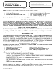 Form 032-03-1100-39-ENG Application for Benefits - Snap - Virginia