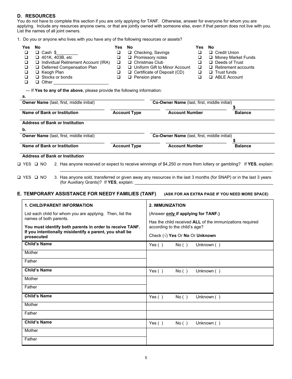 Form 032-03-1100-39-ENG Application for Benefits - Snap - Virginia, Page 9