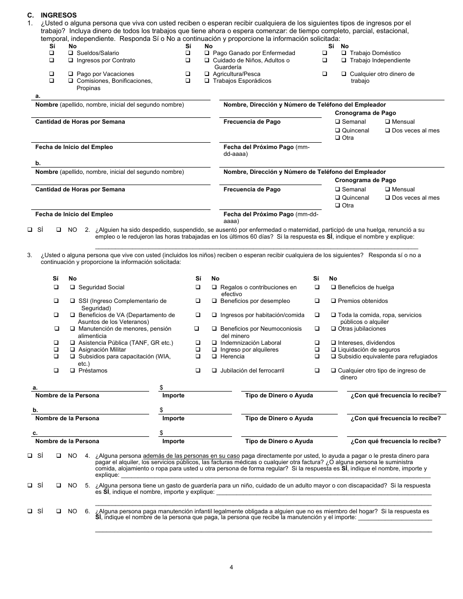Formulario 032-03-1100-39-SPA Solicitud De Beneficios - Snap - Virginia (Spanish), Page 8