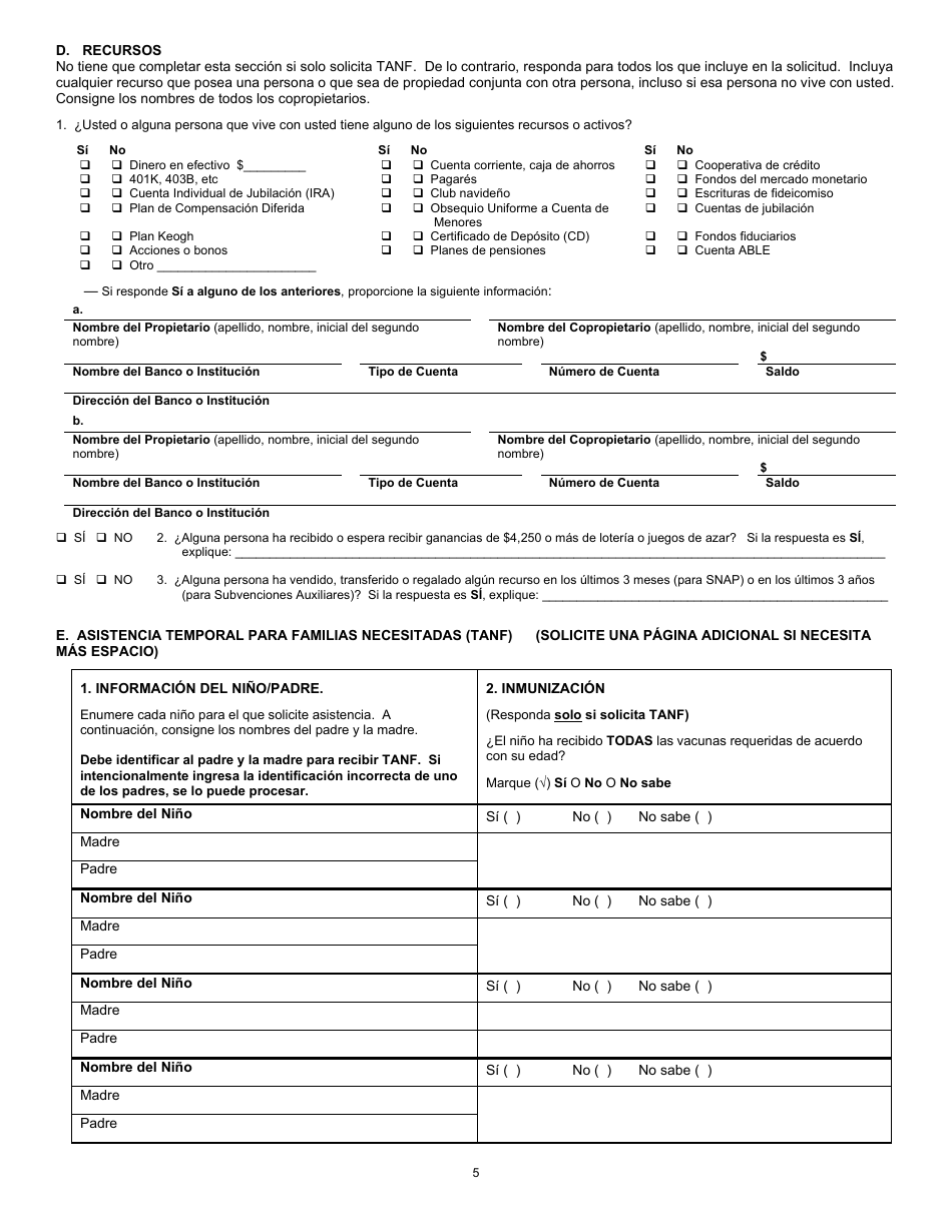 Formulario 032-03-1100-39-SPA Solicitud De Beneficios - Snap - Virginia (Spanish), Page 9