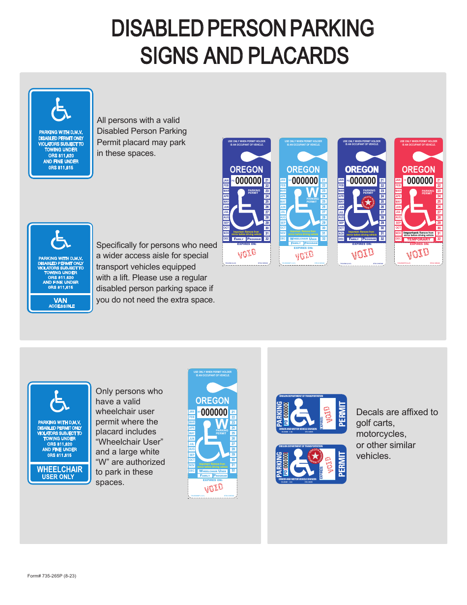 Form 735-265 Disabled Person Parking Permit Placard Application / Renewal: Individuals - Nevada, Page 3