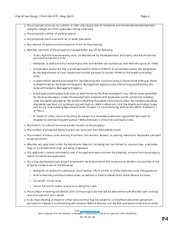 Form DS-375 Preliminary Review Questionnaire - City of San Diego, California, Page 4