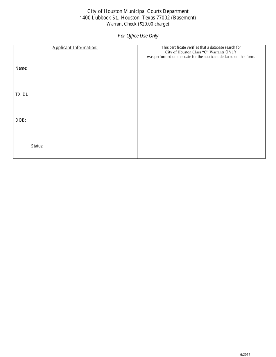 Vehicle-For-Hire Drivers License Application - City of Houston, Texas, Page 5