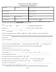 Auto Repair Complaint Form - Maryland