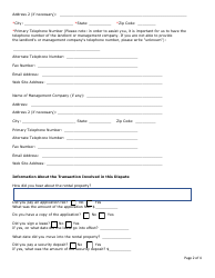 Landlord/Tenant Complaint Form - Maryland, Page 2