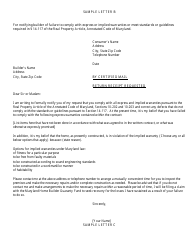 New Home Complaint and Guaranty Fund Claim Submission Form - Maryland, Page 7