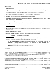 Form CE-1017 Mechanical/HVAC Building Permit Application - City of Houston, Texas, Page 2