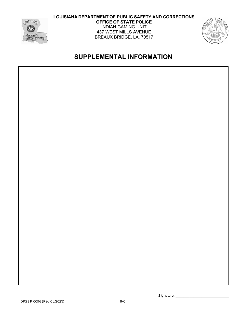 Form DPSSP0096 Part C Corporate Certification Application - Financial Disclosure - Louisiana, Page 12