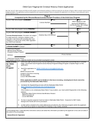 Child Care Fingerprint Criminal History Check Application - Nebraska, Page 2
